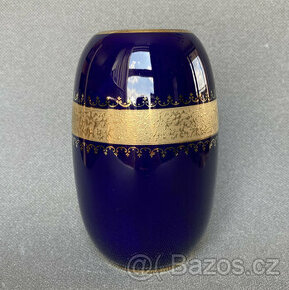 Kobaltová porcelánová váza, Royal KPM