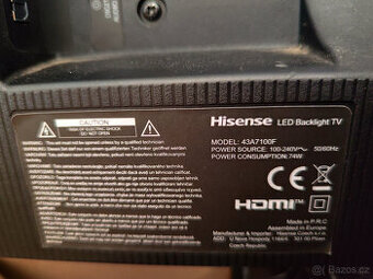 TV Hisense 43A7100F - náhradní díly