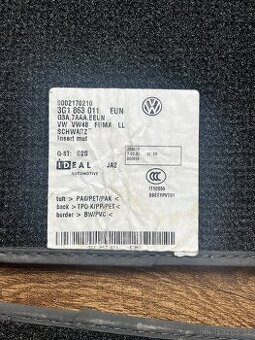 Koberečky originál 2020 passat B8 Facelift automat
