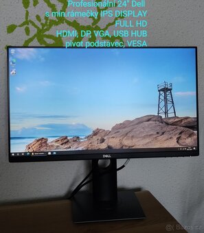 ⎚ IPS profi Dell p2419h, HDMI, DP, VGA, USB hub, pivot