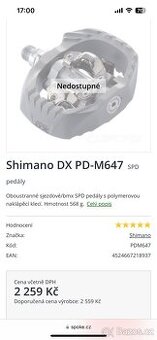 Shimano DX PD-M647 SPD pedály