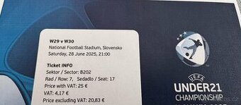 Vstupenku na finále EURO U21