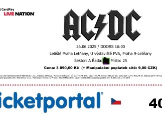 ACDC Power Up Tour - Praha Letňany 26.6.2025 - 2x vstupenka