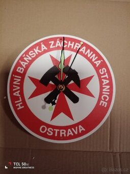 Nástěnné hodiny Hlavní Báňská záchranná stanice Ostrava