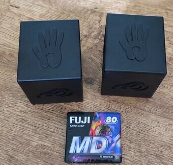 Dva originální stojánky Sony na minidisc minidisk y+medium - 1