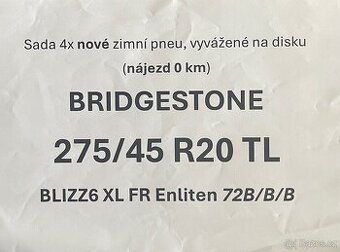 Sada 4x nových zimních pneu + disk