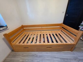 Dubová postel se šuplíkem