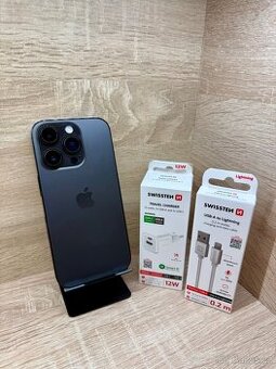 APPLE IPHONE 14 PRO 256GB SPACEGRAY 100% BATERIE - ZÁRUKA -