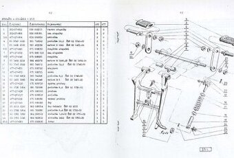 Komponenty stojanu Čz 125 175 250 477 476 481 482 472 trail