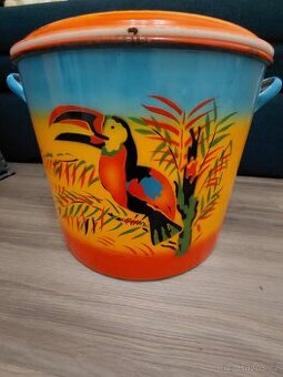 Velký malovaný retro hrnec