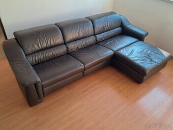 Luxusní kožená sedací souprava Himolla – elektrická, 3 m