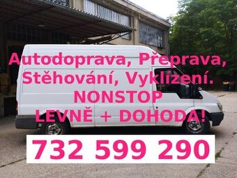 LEVNĚ + DOHODA = AUTODOPRAVA + STĚHOVÁNÍ + ODVOZ + VYKLÍZENÍ