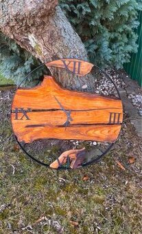 Hodiny z amerického dubu 100cm průměr - 1