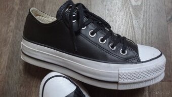 Kožené Converse na platformě v.37 - top stav - 1
