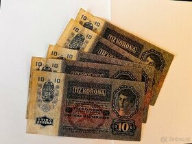 Prodám 5 ks bankovek 10 K Rakousko - 1