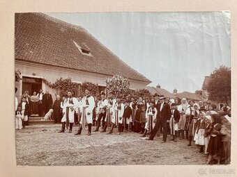 Václav Bartoň - Na svatbě (1906), 4 originálne fotografie - 1