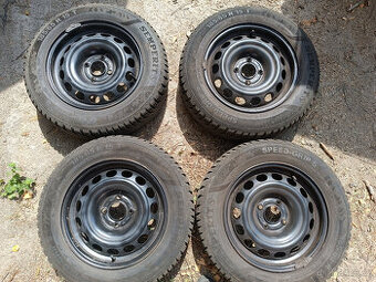 Corsa F /Peugeot - disky 6x15 et32 + zánovní zimní 185/65/15