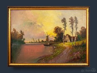 Nizozemská země, sign.Novak, 1100 × 800 mm