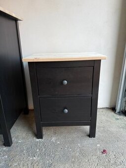 Komoda IKEA Hemnes se 2 zásuvkami - černohnědá