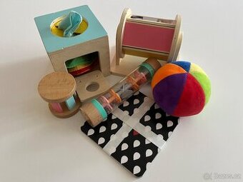 eliNeli Sada montessori hraček pro miminka 0–6 měsíců – Eduk