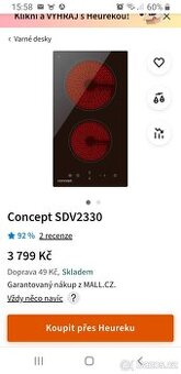 Varná deska keramická 2 plotny. - 1