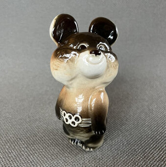 Soška Olympijský medvěd 1980 11 cm, LFZ Lomonosov