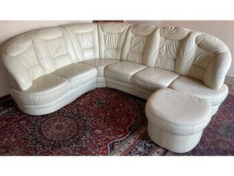 Luxusní rohová kožená sedací souprava, 2292