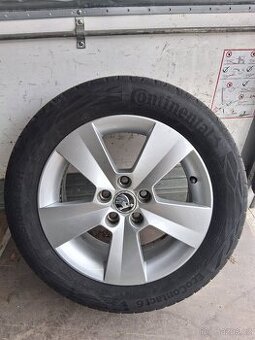 Prodám AL kola 5x100 ET 38 pneu Continental