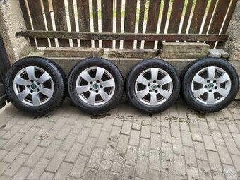Alu 5x112 R15 škoda Octavia letní pneu -