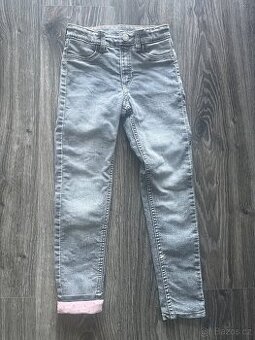 dívčí podšité džíny h&m, vel 122
