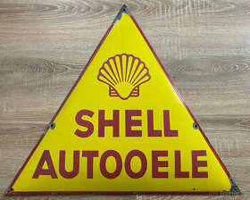 Originální trojuhelníková cedule Shell