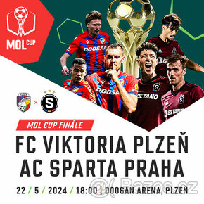 1x vstupenka finále MOL cup Plzeň - Sparta