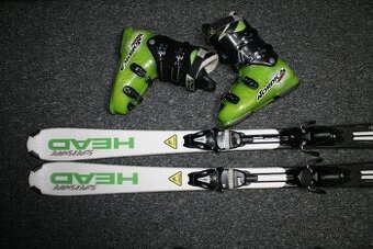 juniorské lyže Head Supershape 130 cm , lyzaky lange
