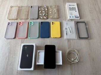 Apple iPhone 11 , 256 GB, černý, kryty a skla