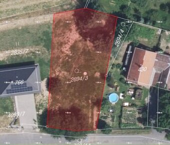 Prodám stavební pozemek Horní Sloupnice 1092m2 se studnou
