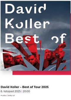 Prodám 2 vstupenky koncert David Koller 6.11
