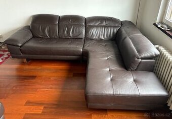 REZERVOVÁNO (Kožená sedací souprava rohová)