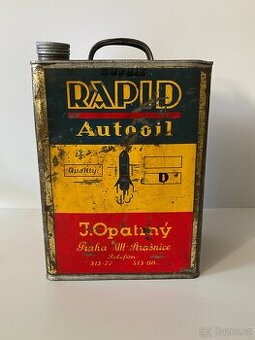 plechovka od oleje stará plechovka olej mazivo