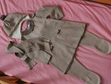 Set svetr/tunika, polodupačky, čepice a šála zn.Klitzeklein