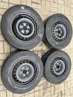 4x plechové kola vw T5, T6 5x120 R16, letní pneu C