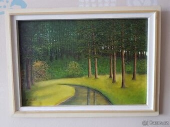 Obraz V lese u potoka