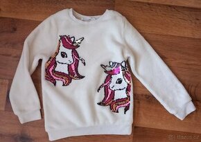 Dívčí mikina s jednorožcem 110/116
