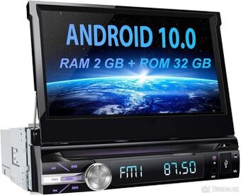 Autorádioandroid 10 Single Din autorádio s Bluetooth, sateli