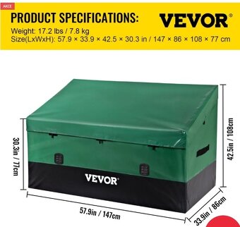 Venkovní úložný box voděodolná PE plachta - nepoužité
