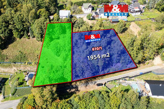 Prodej pozemku k bydlení, 1954 m², Kraslice - Zelená Hora