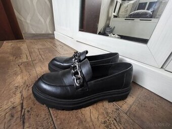 MOKASÍNY vel.41 zn.CATWALK ČERNÉ MODERNÍ