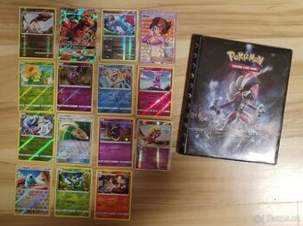 Sbírka holo/reverse Pokémon karet karty + album
