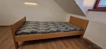 Dřevěná postel s matrací 85×200cm