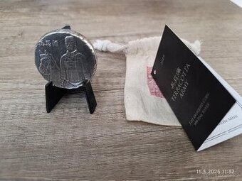 Stribrna investiční mince terracora army 5oz , 2019, antique