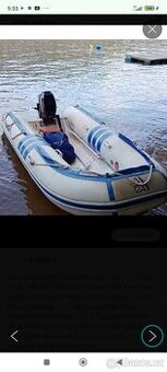 Nafukovací člun s laminátovým trupem